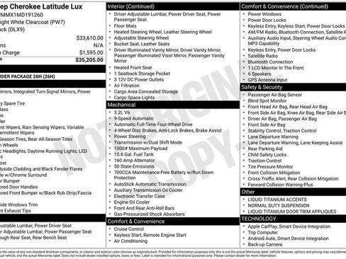 Used 2021 Jeep Cherokee Latitude Lux AWD/4WD image 2