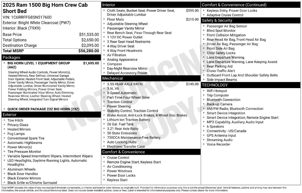 Used 2025 RAM 1500 Big Horn AWD/4WD image 14