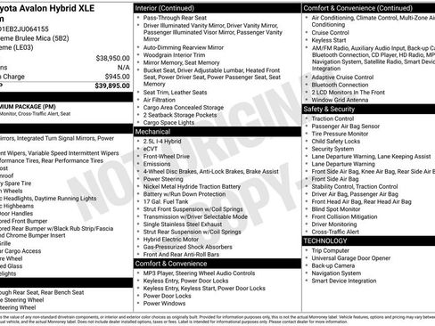 Used 2018 Toyota Avalon XLE Premium image 40