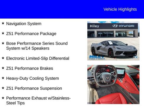 Used 2024 Chevrolet Corvette Stingray Preferred Conv w/ Z51 Performance Package RWD image 9