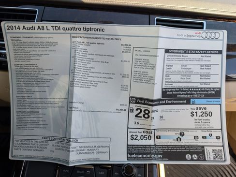 Used 2014 Audi A8 L TDI AWD/4WD image 31