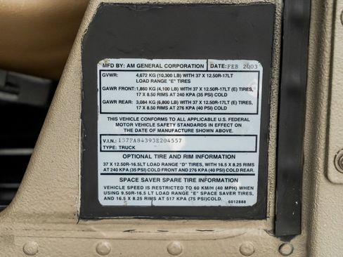 Used 2003 HUMMER H1 4-Door Wagon image 60