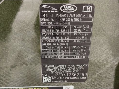 New 2026 Land Rover Defender 110 S AWD/4WD image 34