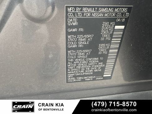 Used 2018 Nissan Rogue SV AWD/4WD image 13