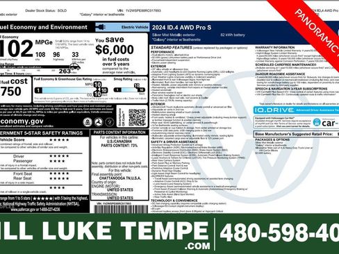 Used 2024 Volkswagen ID.4 Pro S image 1