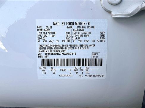 Used 2022 Ford Explorer Platinum w/ Equipment Group 601A image 34