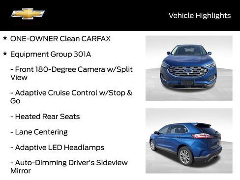 Used 2022 Ford Edge Titanium w/ Equipment Group 301A AWD/4WD image 19