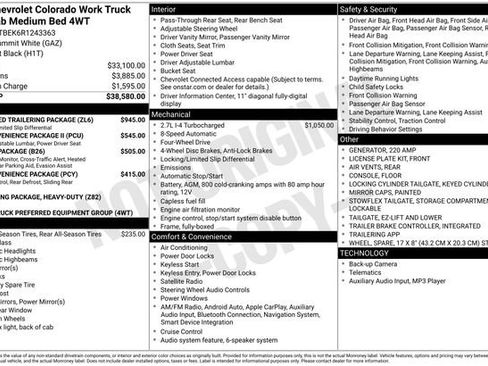 Used 2024 Chevrolet Colorado W/T w/ Advanced Trailering Package image 31