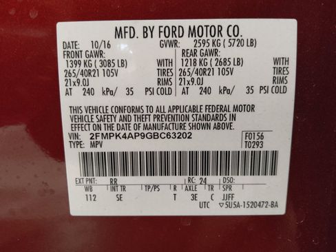 Used 2016 Ford Edge Sport w/ Equipment Group 401A AWD/4WD image 33