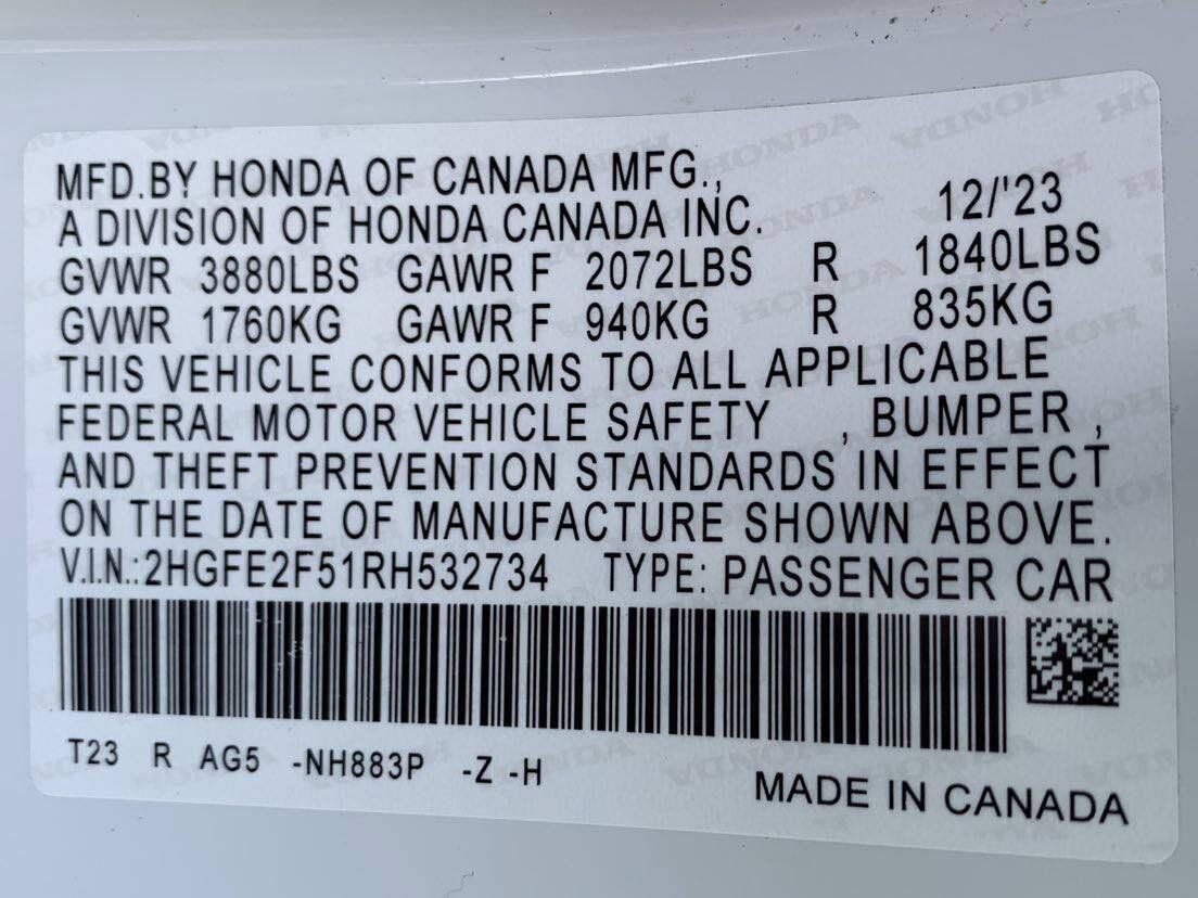 Certified 2024 Honda Civic Sport image 37