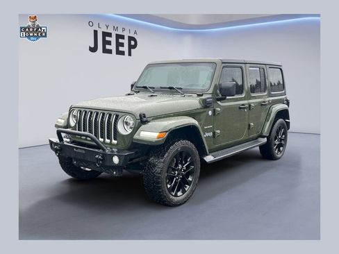 Certified 2022 Jeep Wrangler Unlimited Sahara 4xe w/ Cold Weather Group image 1