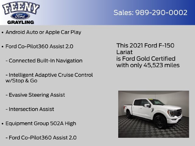 Certified 2021 Ford F150 Lariat w/ Equipment Group 502A High AWD/4WD image 9