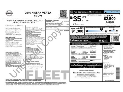 Used 2016 Nissan Versa SV FWD image 2
