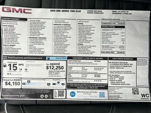 New 2026 GMC Sierra 1500 AT4X image 21