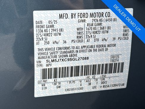 Used 2025 Lincoln Aviator Reserve w/ Jet Appearance Package image 27