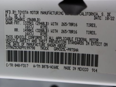Certified 2023 Toyota Tacoma TRD Off-Road RWD image 38