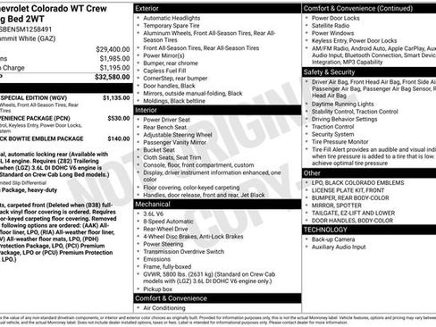Used 2021 Chevrolet Colorado W/T w/ Custom Special Edition RWD image 14