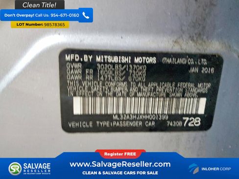 Used 2017 Mitsubishi Mirage ES image 16