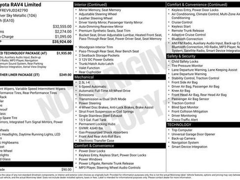 Used 2018 Toyota RAV4 Limited w/ Advanced Technology Package image 2