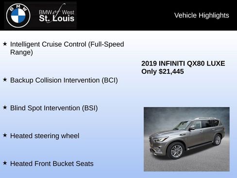 Used 2019 INFINITI QX80 Luxe w/ Proassist Package image 16