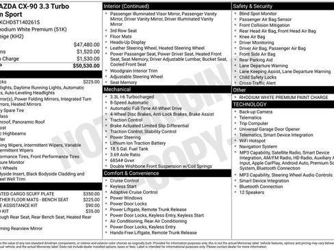 New 2026 MAZDA CX-90 3.3 Turbo w/ Premium Sport Pkg AWD/4WD image 38