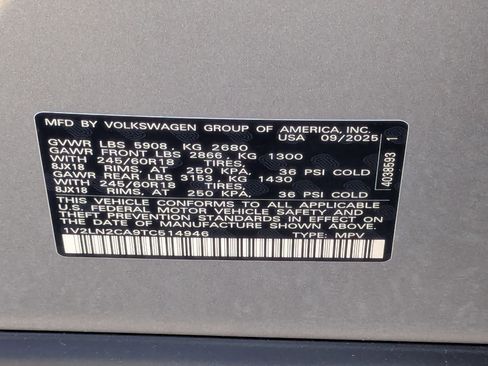 New 2026 Volkswagen Atlas SE image 38