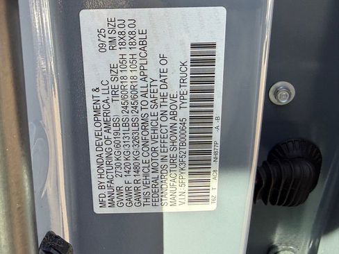 Certified 2026 Honda Ridgeline RTL image 29