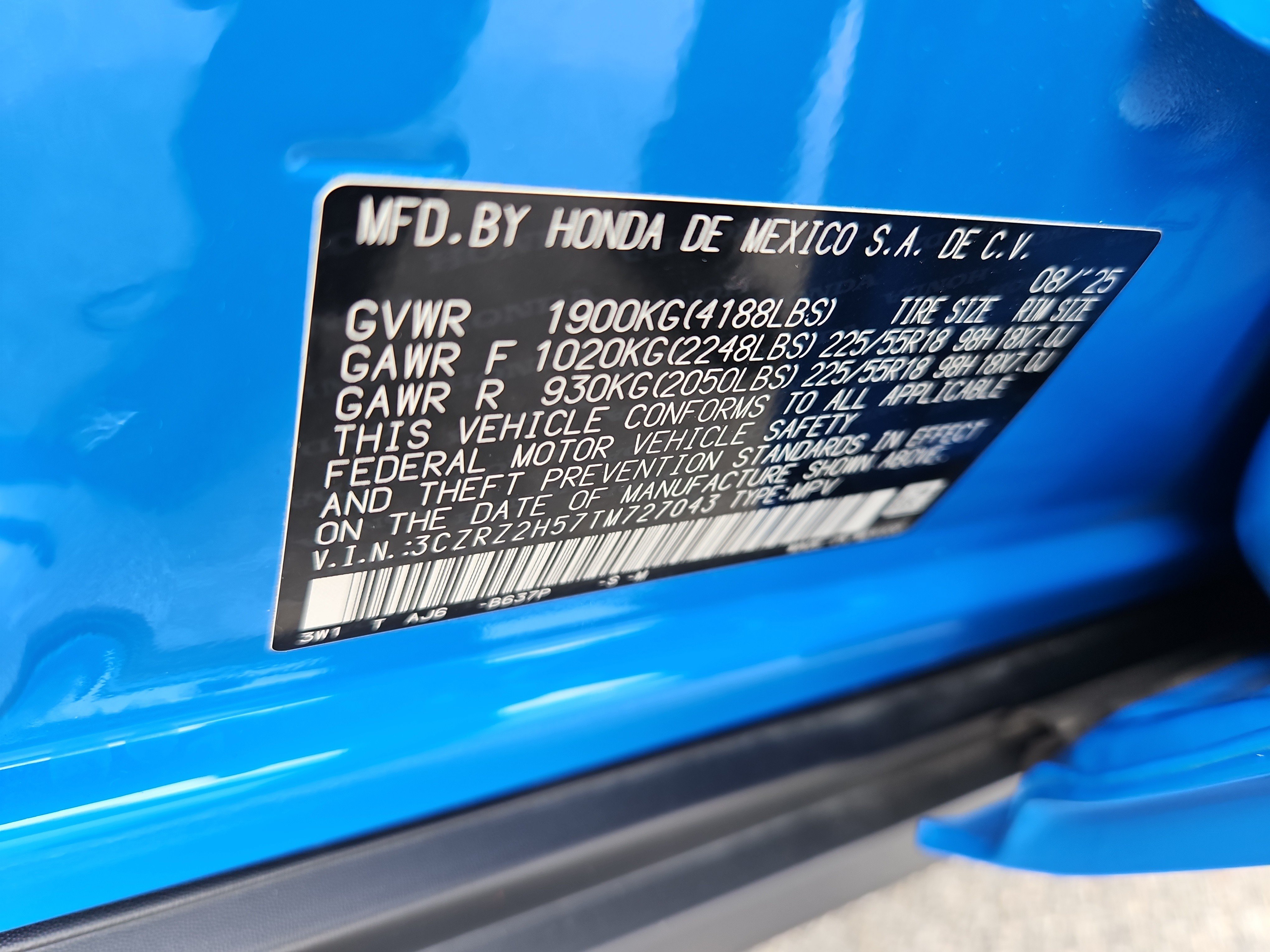 Certified 2026 Honda HR-V Sport image 7