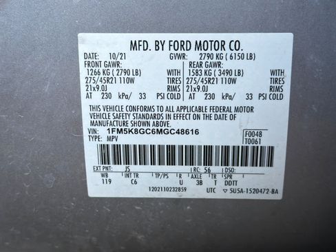 Used 2021 Ford Explorer ST w/ Equipment Group 401A AWD/4WD image 2