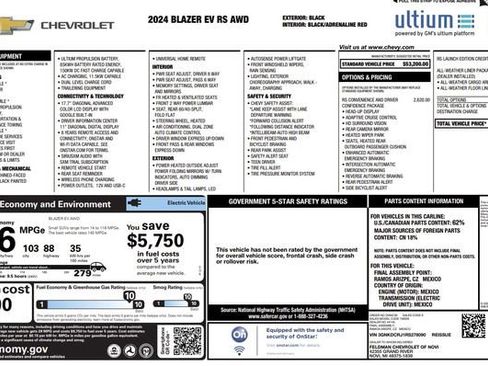 Used 2024 Chevrolet Blazer EV RS AWD/4WD image 2