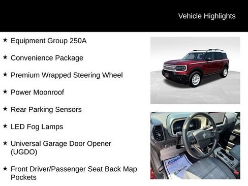 Certified 2025 Ford Bronco Sport Heritage w/ Convenience Package AWD/4WD image 8