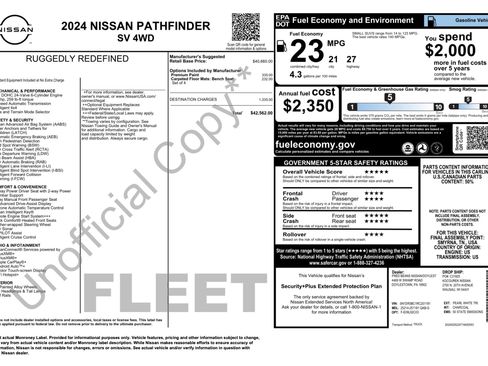 Used 2024 Nissan Pathfinder SV AWD/4WD image 2