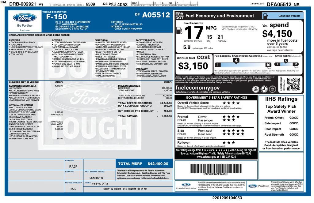 Used 2013 Ford F150 XLT w/ XLT Chrome Pkg AWD/4WD image 37