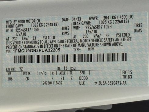 Used 2023 Ford Escape Active AWD/4WD image 53