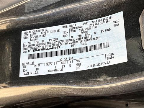 Used 2019 Ford Ranger XL w/ FX4 Off-Road Package image 33