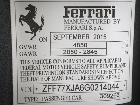 Certified 2016 Ferrari California T RWD image 49