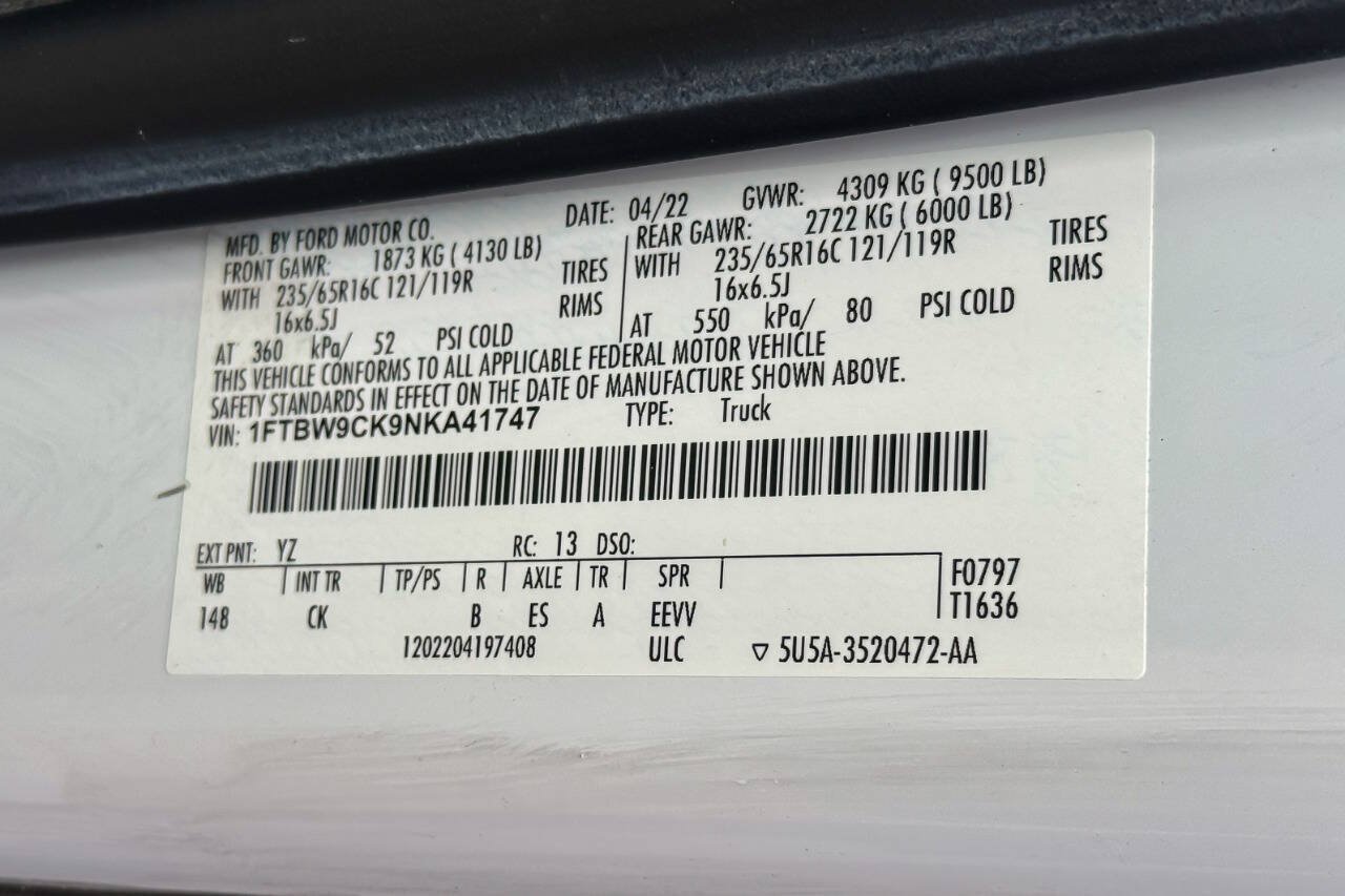 Used 2022 Ford E-Transit Medium Roof w/ Parcel Delivery Package RWD image 17
