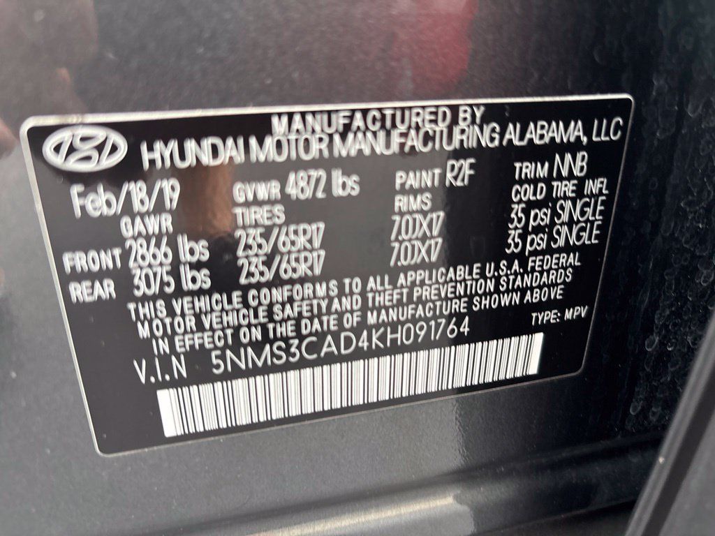 Used 2019 Hyundai Santa Fe SEL AWD/4WD image 10