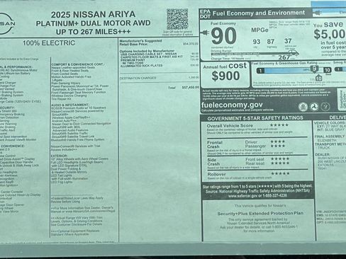 New 2025 Nissan Ariya Platinum image 17