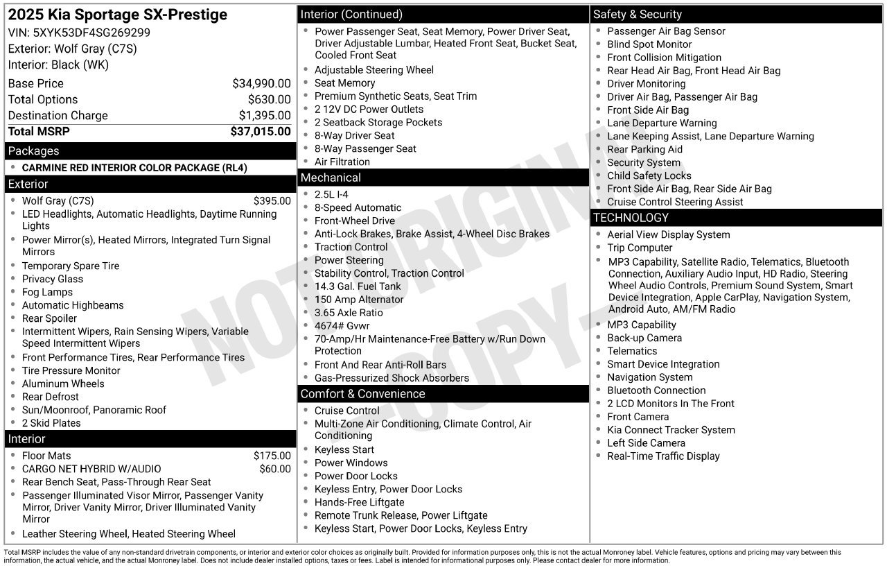 Used 2025 Kia Sportage SX FWD image 9