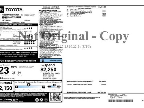 Used 2026 Toyota Tacoma 4x4 Double Cab Hybrid w/ Tow Tech Package image 2