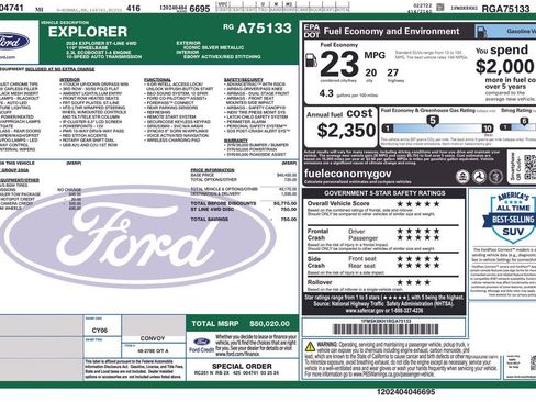 Certified 2024 Ford Explorer ST-Line w/ Class IV Trailer Tow Package AWD/4WD image 26