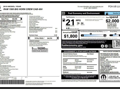 Used 2019 RAM 1500 Big Horn image 2