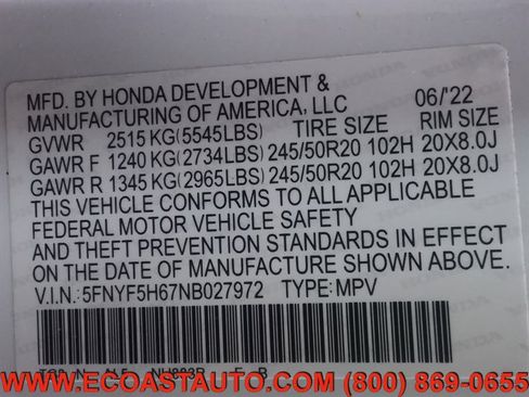 Used 2022 Honda Pilot Touring image 26