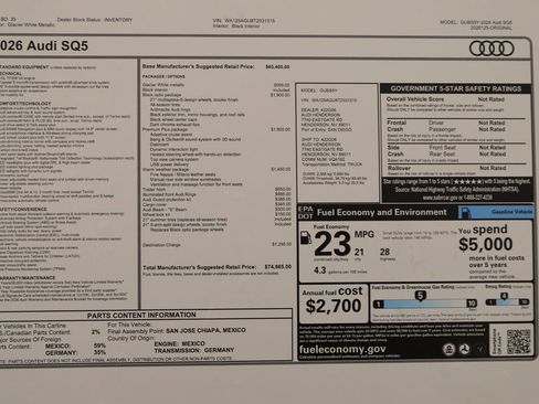 New 2026 Audi SQ5 Premium Plus AWD/4WD image 40