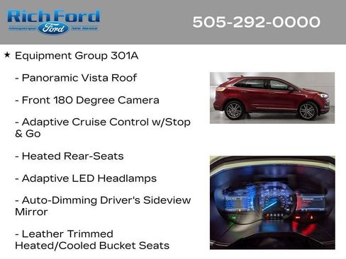 Certified 2019 Ford Edge Titanium w/ Equipment Group 301A AWD/4WD image 13