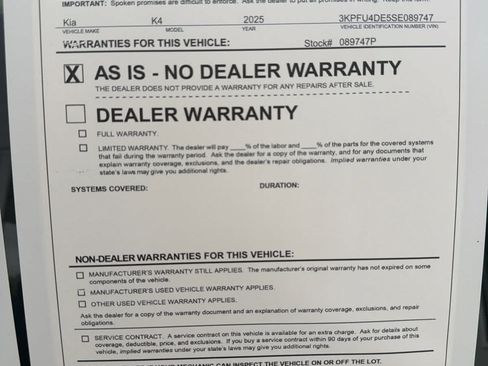 Used 2025 Kia K4 EX FWD image 32