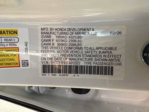 New 2026 Honda Accord SE image 33