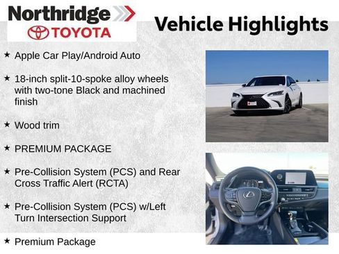 Used 2023 Lexus ES 350 w/ Premium Package FWD image 2