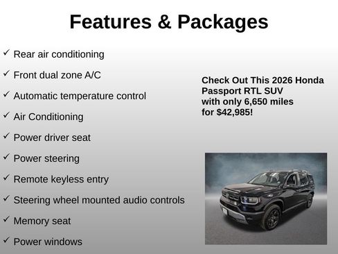 Certified 2026 Honda Passport RTL image 8